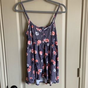 Torrid babydoll floral tank top